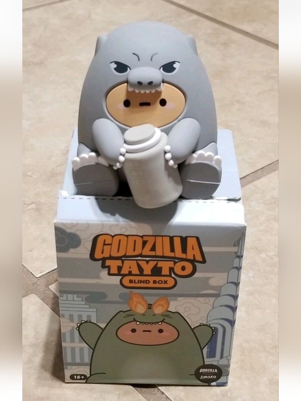 Smoko x Godzilla Tayto Blind Box: Grey Godzilla Figure